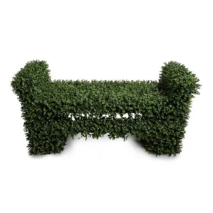 Boxwood Covered Garden Bench 52" L