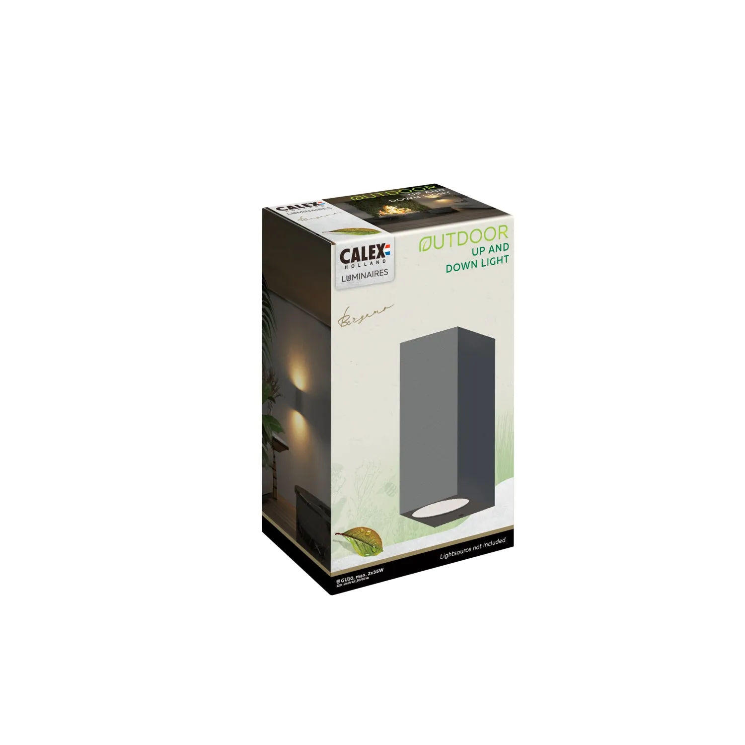 Calex LED Wall Lamp Bergamo - Up & Down - 2x GU10 - Anthracite