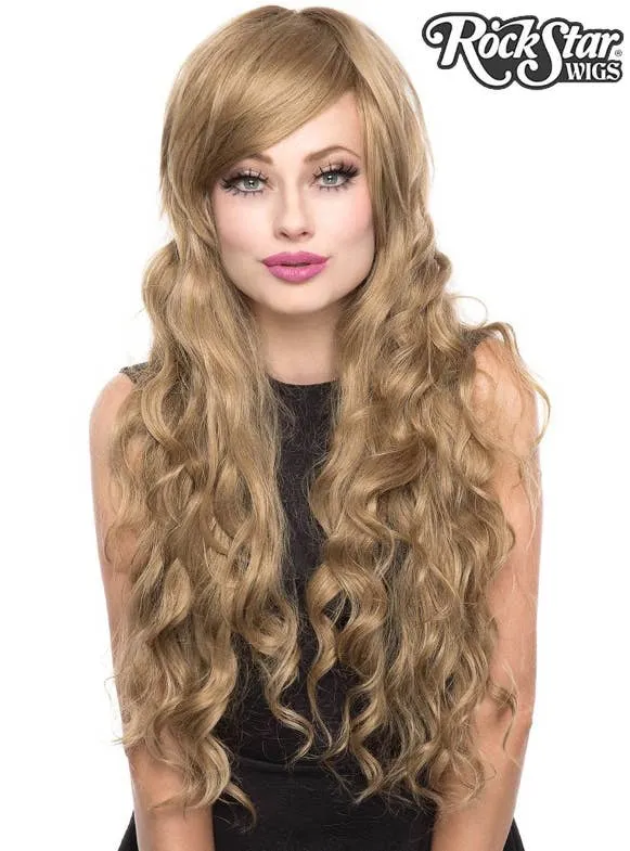 Classic Curly Milky Tea Mix Womens Deluxe Fashion Wig