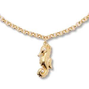 Gold Seahorse Pendant Necklace