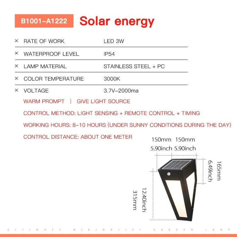 Modern Solar Wall Light Outdoor Garden Wall Lamp Waterproof Electricity Human Body Sensor Wall Lighting Courtyard Porch Light