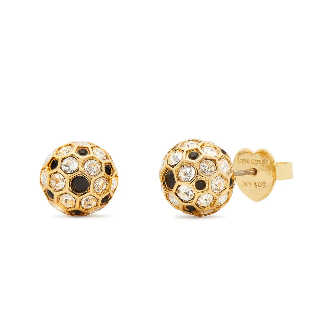 On The Ball Stud Earrings in Gold