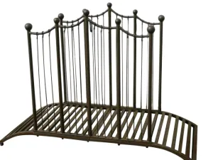 Rustic Iron Garden Bridge Outdoor Garden Décor Villa Chic