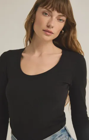 SIRENA RIB BASIC LONG SLEEVE (BLACK)