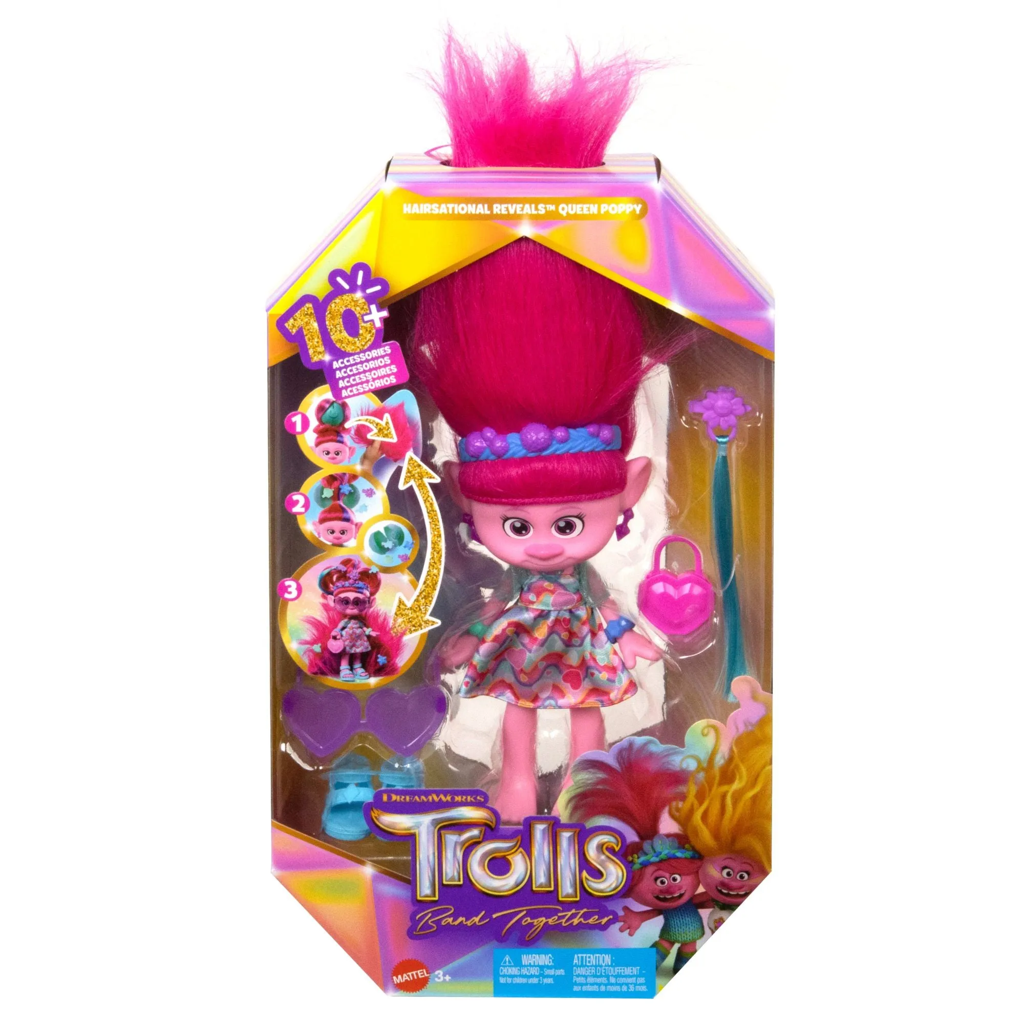 Trolls Band Together Hairsational Reveals Queen Poppy Doll